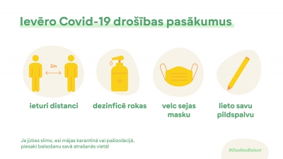 Ievēro Covid-19 drošības pasākumus