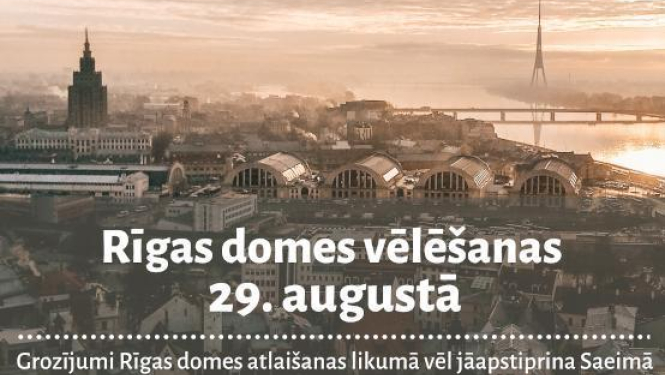 Ministru kabinets atbalsta Rīgas domes vēlēšanu pārcelšanu uz 29.augustu