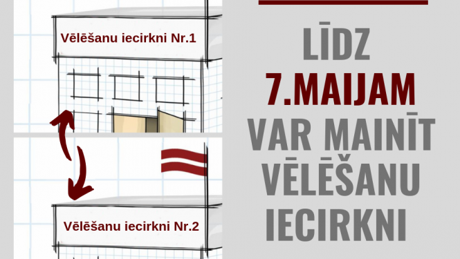 Vēl dažas dienas iespējams mainīt vēlēšanu iecirkni EP vēlēšanās