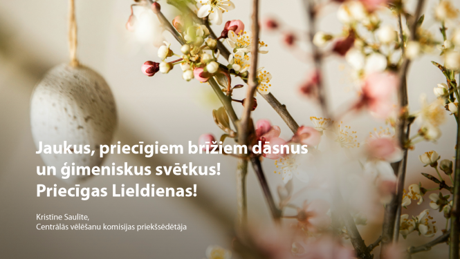 Ilustratīvs attēls ar apsveikumu Lieldienās