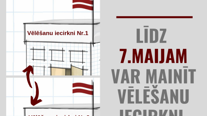 Vēl dažas dienas iespējams mainīt vēlēšanu iecirkni EP vēlēšanās