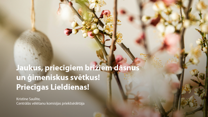 Ilustratīvs attēls ar apsveikumu Lieldienās