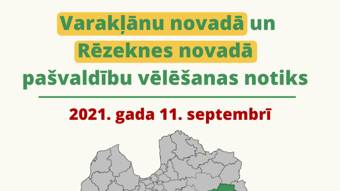 Varakļānu novada un Rēzeknes novada pašvaldību vēlēšanas plānotas 11. septembrī