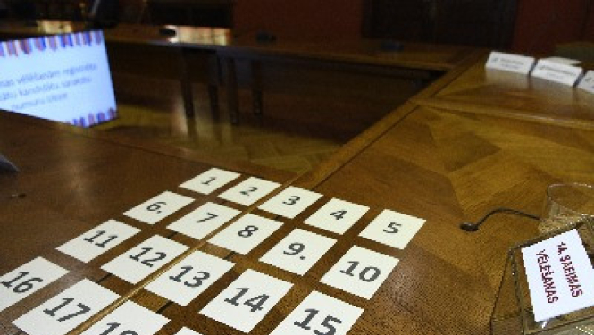 Izlozēti kandidātu sarakstu numuri 14. Saeimas vēlēšanām