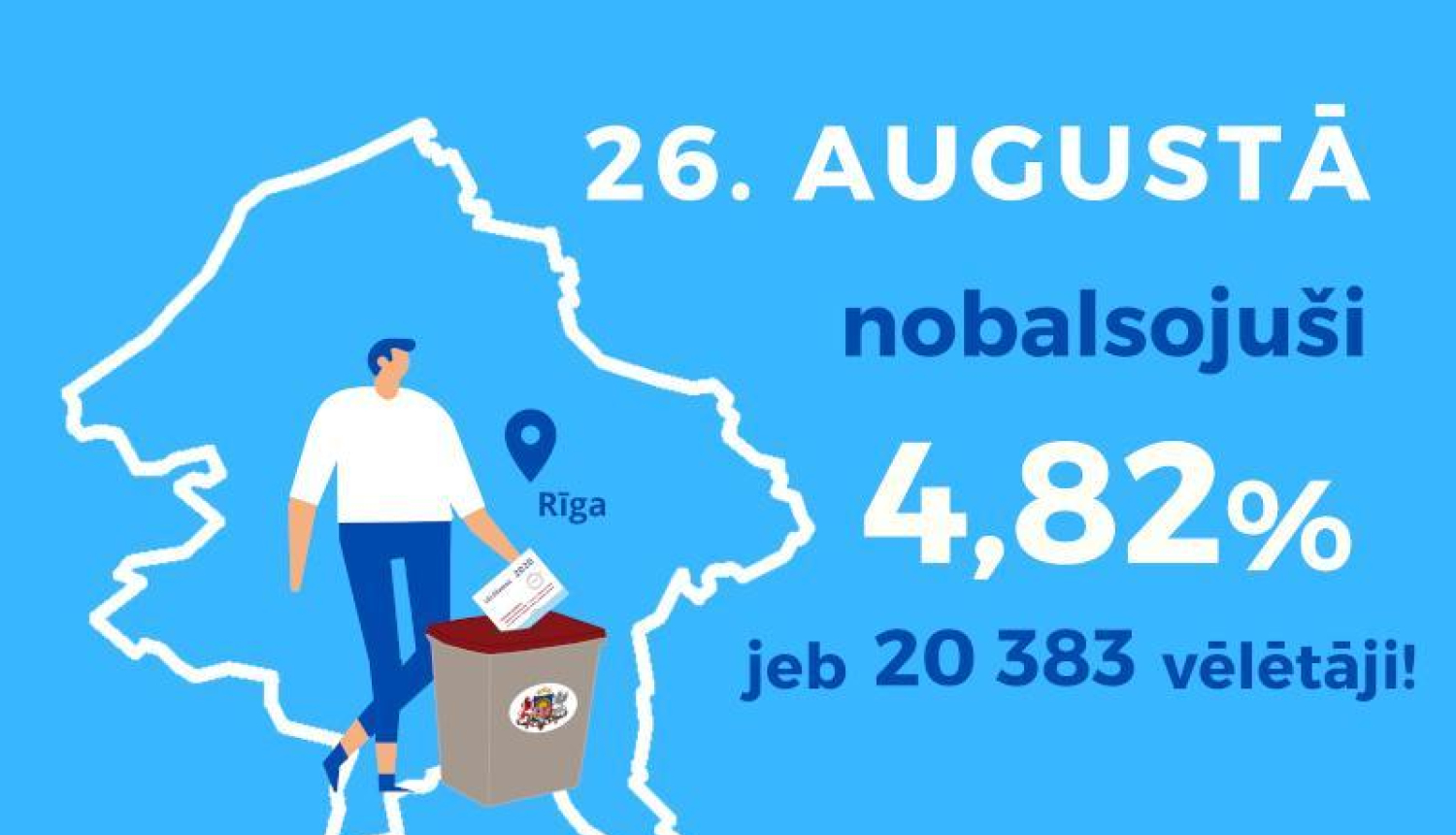 Pirmajā Rīgas domes vēlēšanu iepriekšējās balsošanas dienā nobalsojuši 4,82% vēlētāju