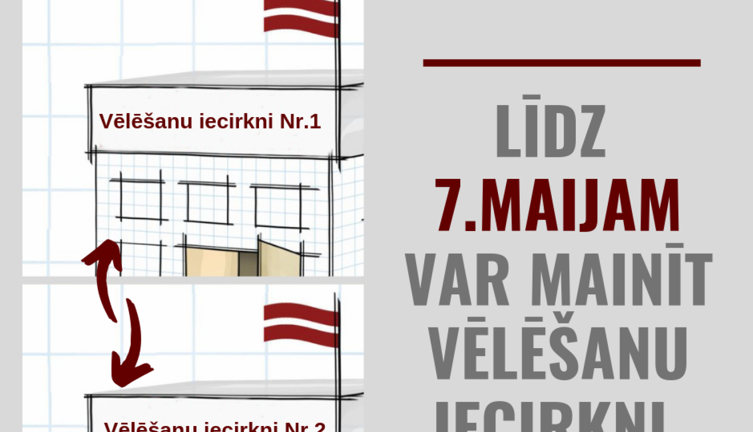 Vēl dažas dienas iespējams mainīt vēlēšanu iecirkni EP vēlēšanās