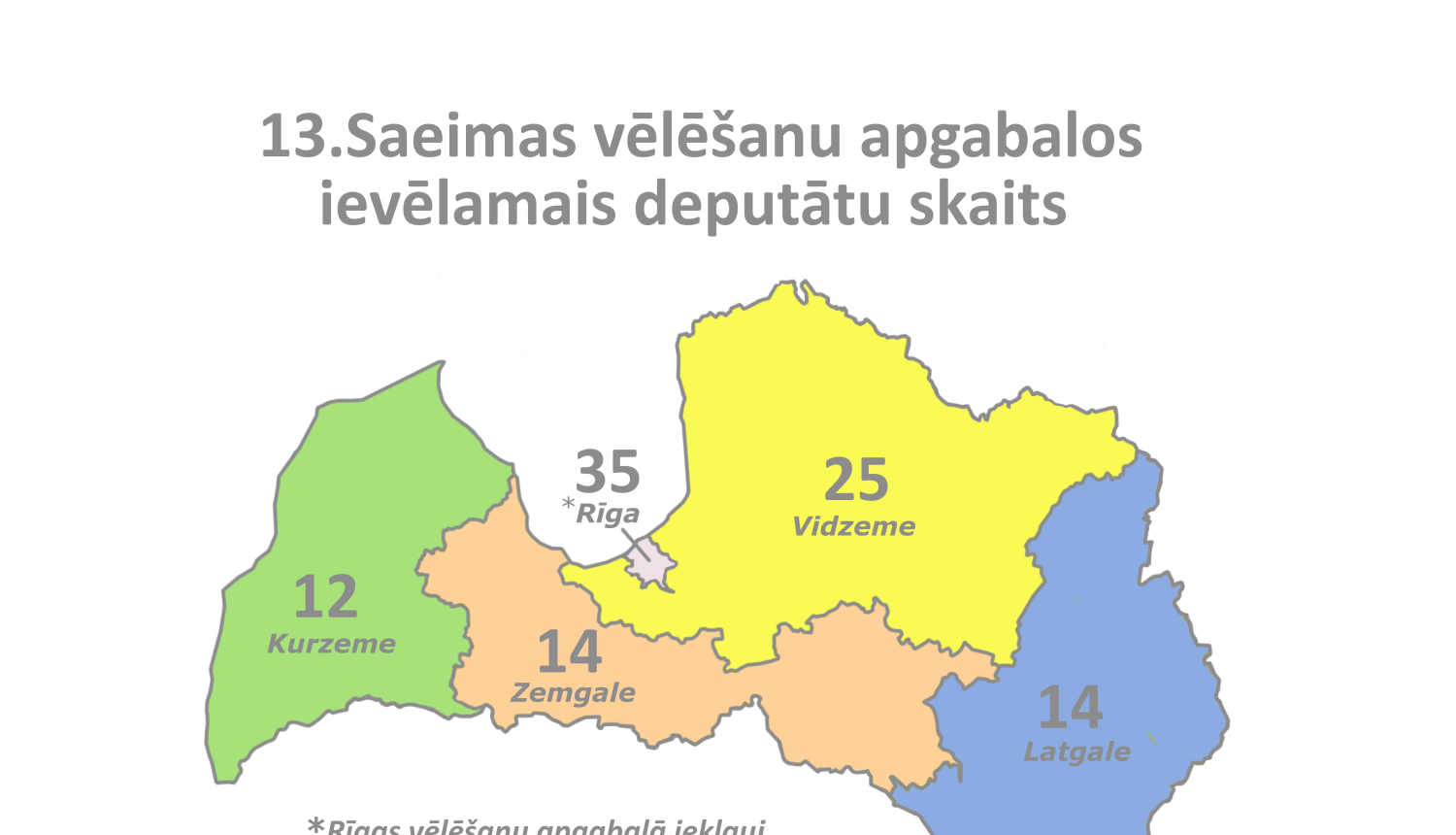 Pieaug Saeimā no Rīgas vēlēšanu apgabala ievēlamais deputātu skaits