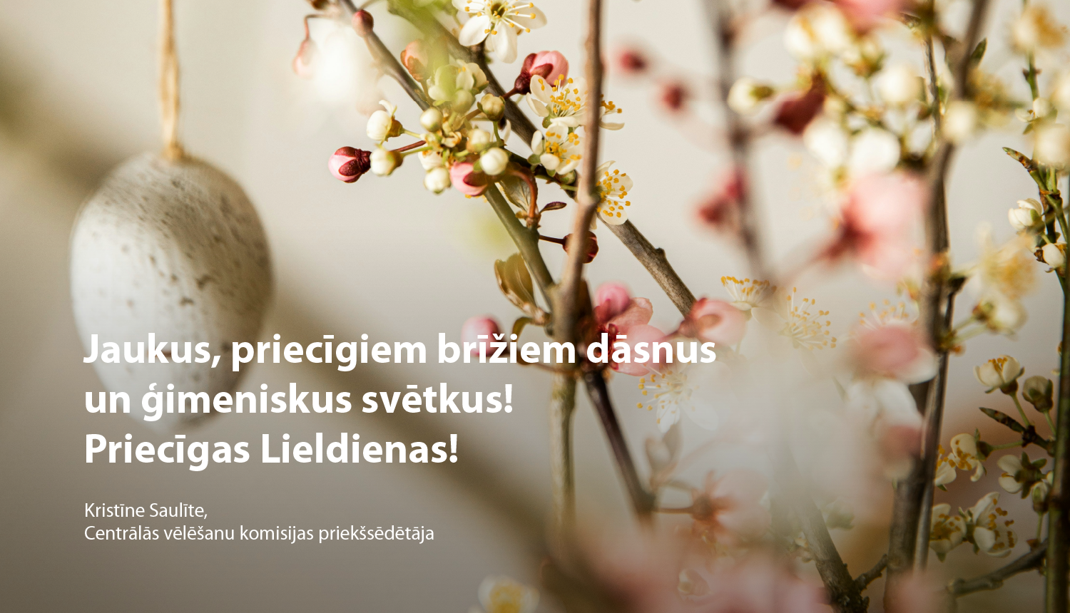 Ilustratīvs attēls ar apsveikumu Lieldienās