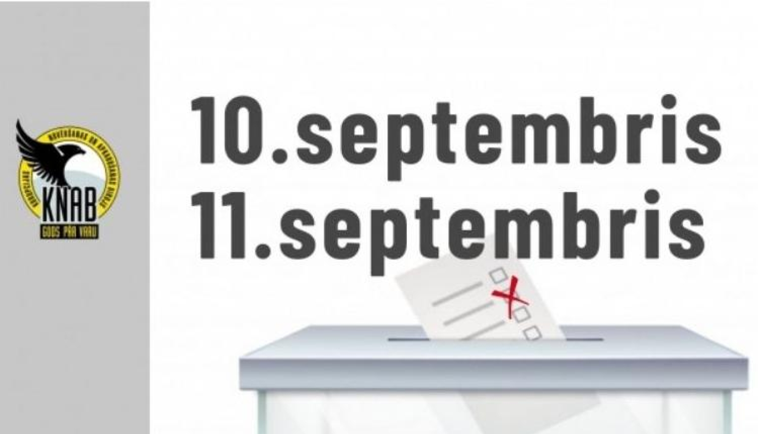 KNAB vērš uzmanību: 10. un 11. septembrī priekšvēlēšanu aģitācija ir aizliegta